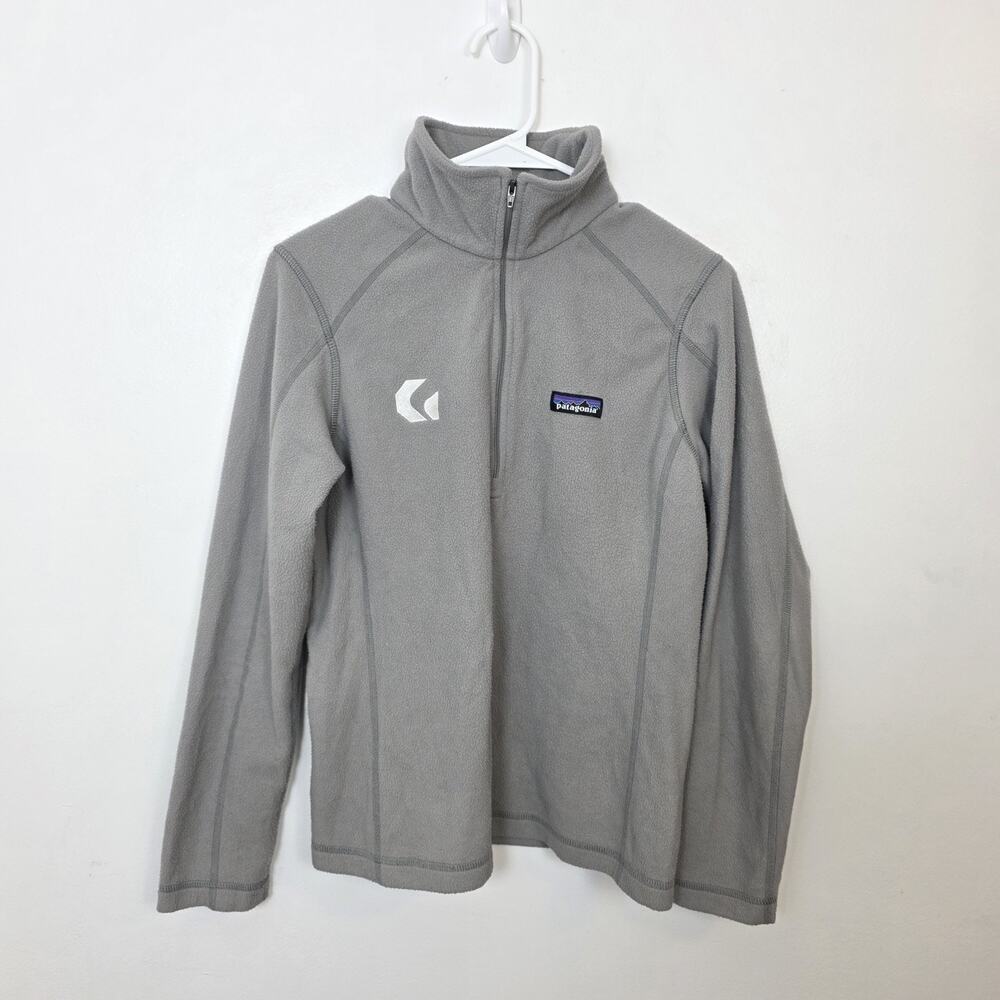 Patagonia Gray Fleece 1/3 Zip Turtleneck Outdoor Pullover Jacket Size Small